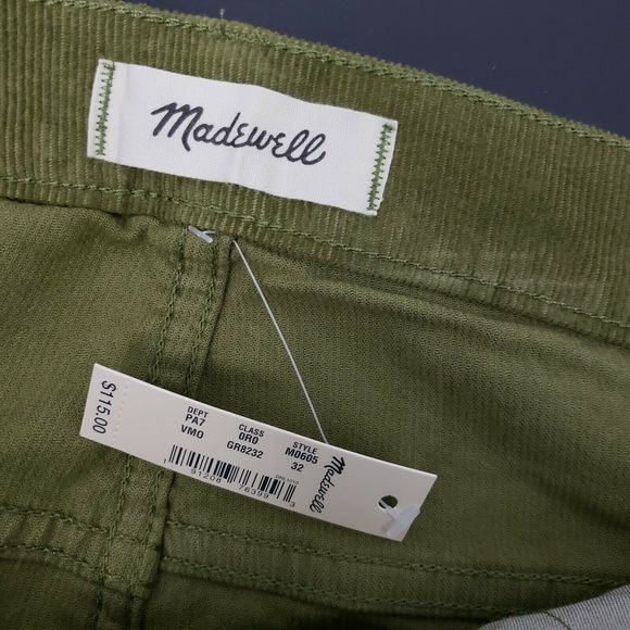 Madewell 32 classic straight leg jeans corduroys - Picture 4 of 8